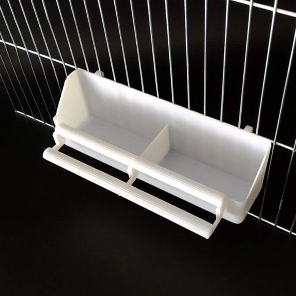 Bird Feeder for Cage : 6Pcs Hanging Bird Feeder Cups with Perch Plastic Parakeet Food Bowl for Parrots Cockatiel, 8.27X2.56X1.97 Inch