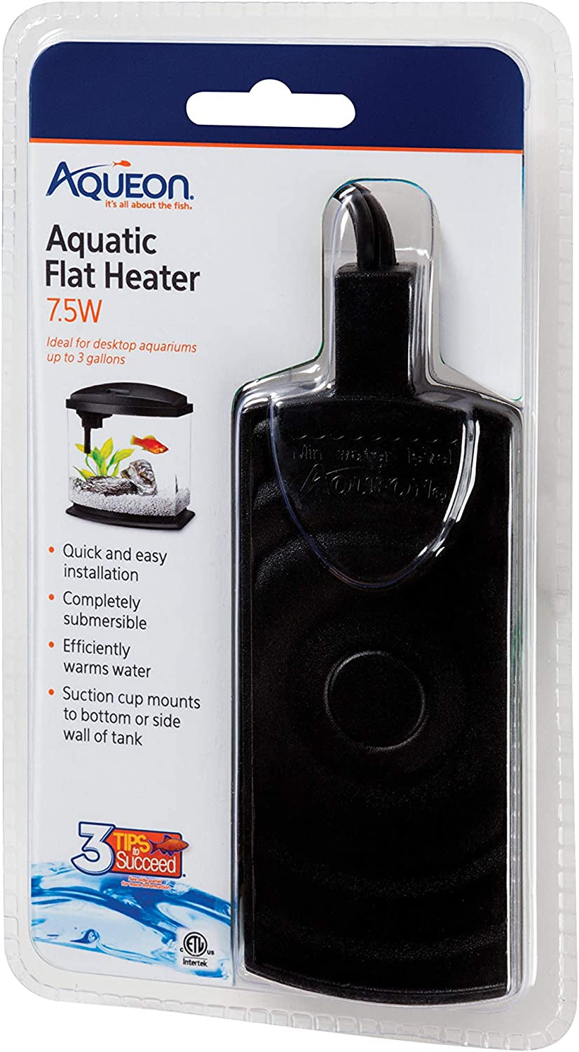 Aqueon Small Aquarium Fish Tank Submersible Mini Flat Heater up to 2.5 to 5 Gall