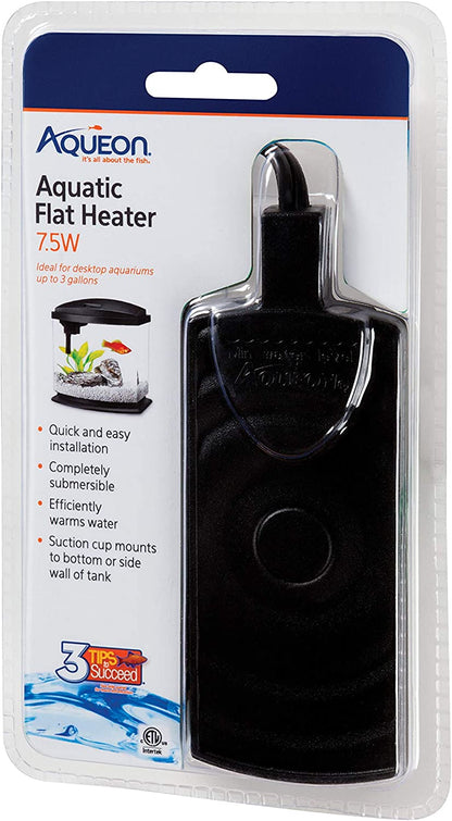 Aqueon Small Aquarium Fish Tank Submersible Mini Flat Heater up to 2.5 to 5 Gall