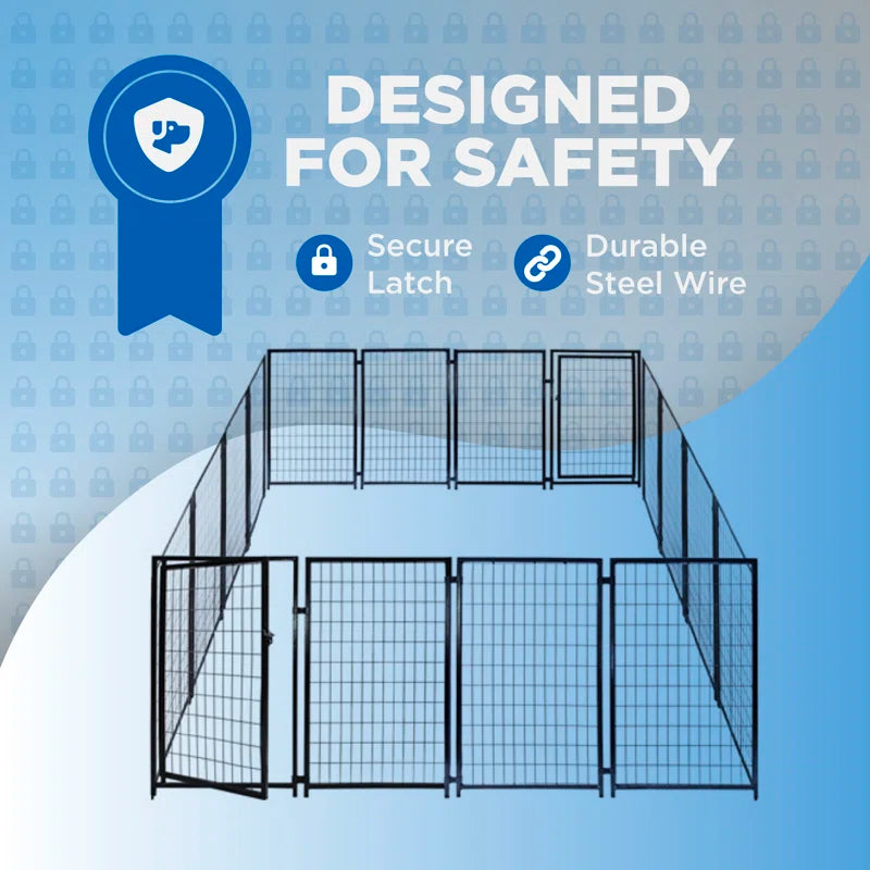 Extra-Large Heavy Duty Dog Kennel Playpen Helena - 16 Panel - 10 X 10 X 4 Feet