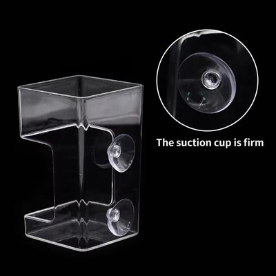 Fish Feeders Aquarium Feeding Ring Floating Food Tray Feeder with Suction Cups Transparent Fish Aquatic Pet Supplies