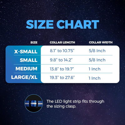 ' Safety LED Dog Collar – USB Rechargeable with Water Resistant Flashing Light
