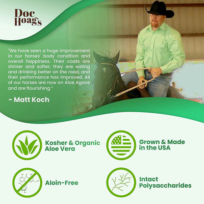 Aloe-Agave Supplement for Horses and Other Large Animals by Doc Hoag'S