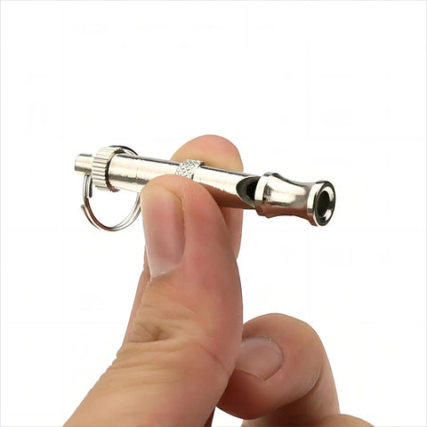 1 Pc Farm Dog Whistle Pet Training Whistle with Keychain Adjustable Whistle Stop Barking Dog Training Control Deterrence Whistle