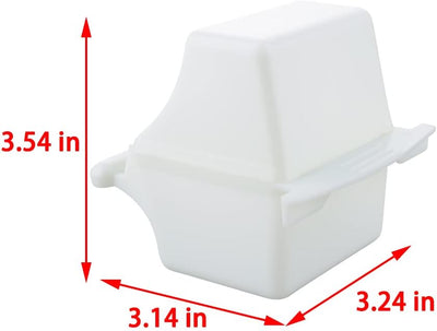 2 Pcs Small Bird Slot Feeder No Mess Cage Hanging Feeder Cup Plastic Food & Water Dispenser Bowl