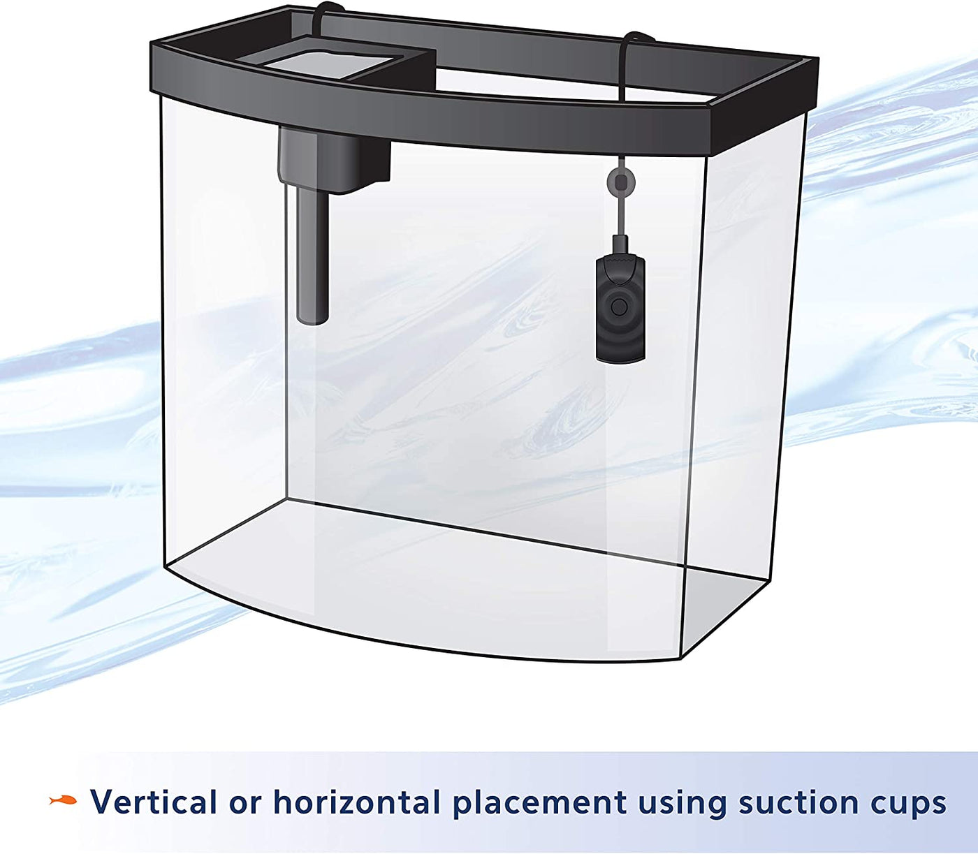 Aqueon Small Aquarium Fish Tank Submersible Mini Flat Heater up to 2.5 to 5 Gall