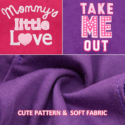 2 Pieces Dog Dresses for Small Dogs Cute Girl Female Dog Dress Mommy Puppy Shirt Skirt Doggie Dresses Pet Summer Clothes Apparel for Dogs and Cats (Love and Me,X-Small)