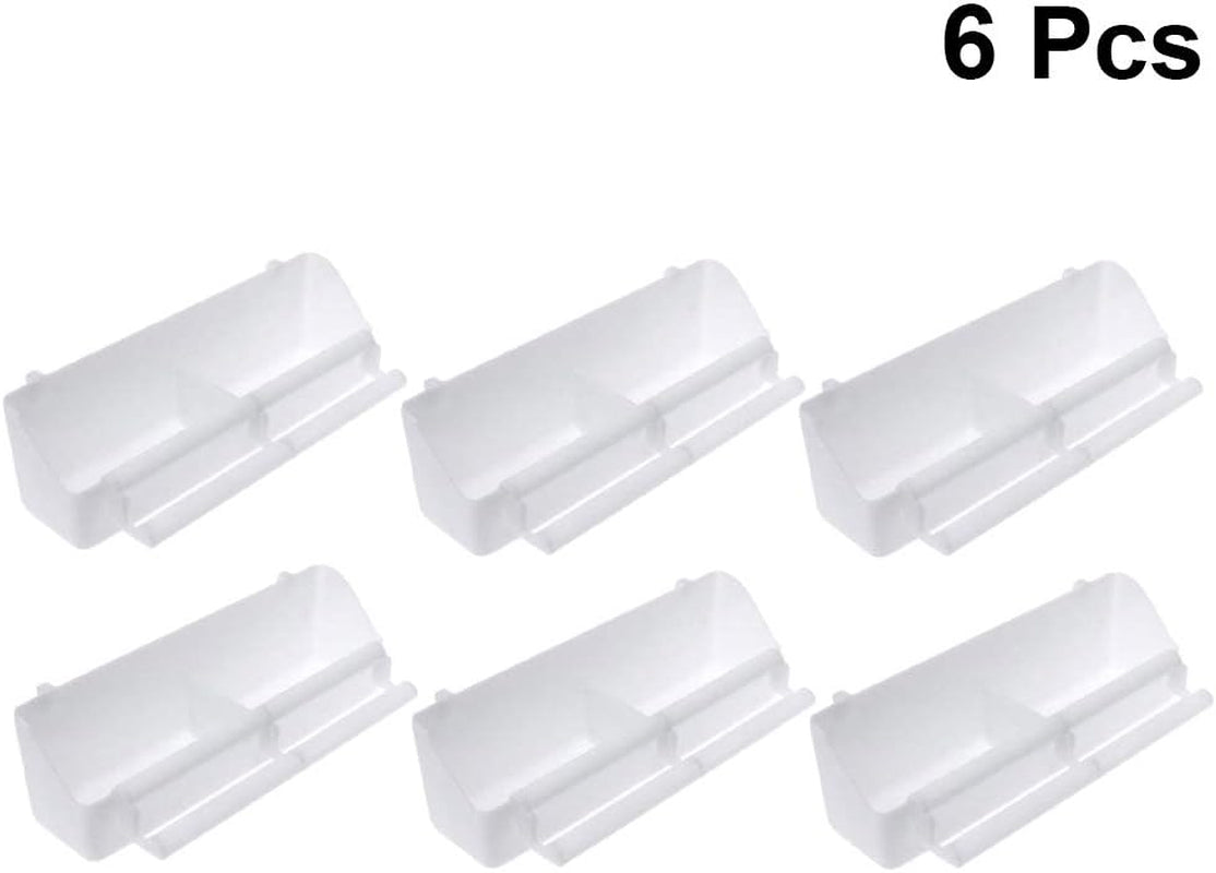 Bird Feeder for Cage : 6Pcs Hanging Bird Feeder Cups with Perch Plastic Parakeet Food Bowl for Parrots Cockatiel, 8.27X2.56X1.97 Inch