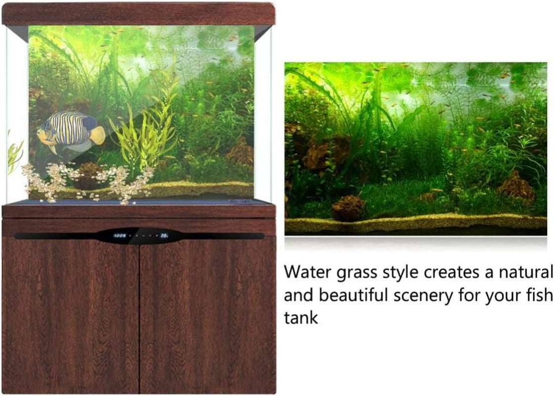 Aquarium Background Fish Decorations Pictures PVC Adhesive Poster Water Grass Backdrop Decoration Paper Cling Decals Sticker(61 * 30Cm)