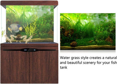 Aquarium Background Fish Decorations Pictures PVC Adhesive Poster Water Grass Backdrop Decoration Paper Cling Decals Sticker(61 * 30Cm)
