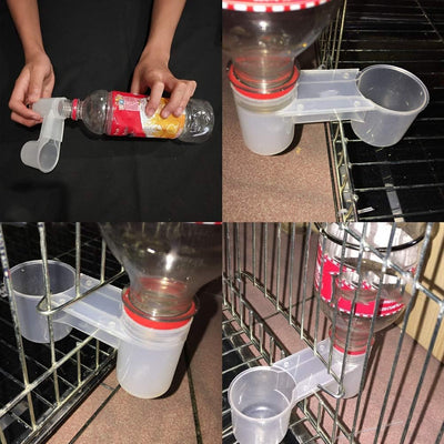 Automatic Bird Drinker Cups 12Pcs Pigeon Water Bottle Feeder for Cage(Blue)