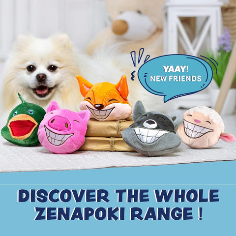 3In1 Squeaky Dog Toys for Aggressive Chewers - Medium to Large Breeds - Puppy Teething Toys - Interactive - Juguetes Perros - Orange