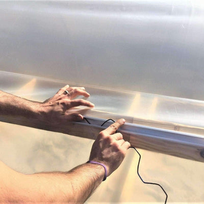 Lock Channel for Greenhouse Spring Wire U-Channel, 20 Pack, for Plastic Poly Film and Shade Cloth Attachment