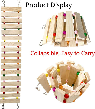 Chicken Coop Toy - Natural Wood Chicken Ladder, Swing, Perch for Hens, Poultry, Rooster, Chicks