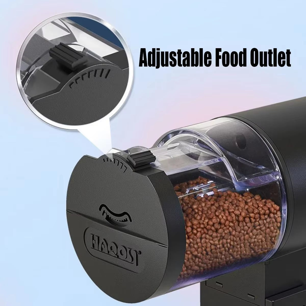 Automatic Fish Feeder for Aquarium,100Ml Capacity Auto Fish Feeders Easy to Set up with Battery