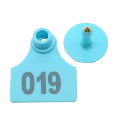 100 Pcs Copper Head Laser Number Ear Tag Label Pig Sheep Digital Sign TPU Material Farm Animals Identity Mark Supplies