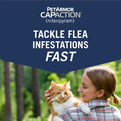 (2 Pack)  CAPACTION Fast-Acting Oral Flea Treatment for Cats 2-25 Lbs, 6 Count, 11.4 Mg