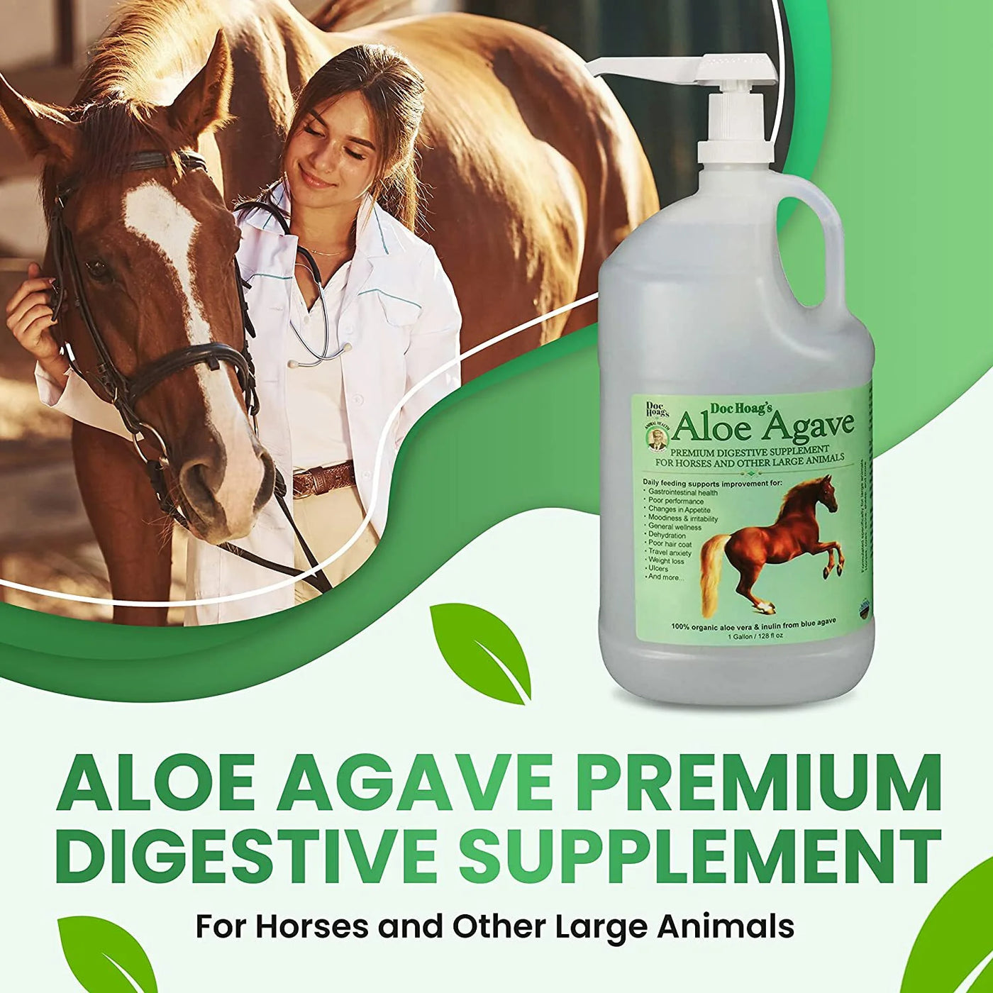 Aloe-Agave Supplement for Horses and Other Large Animals by Doc Hoag'S