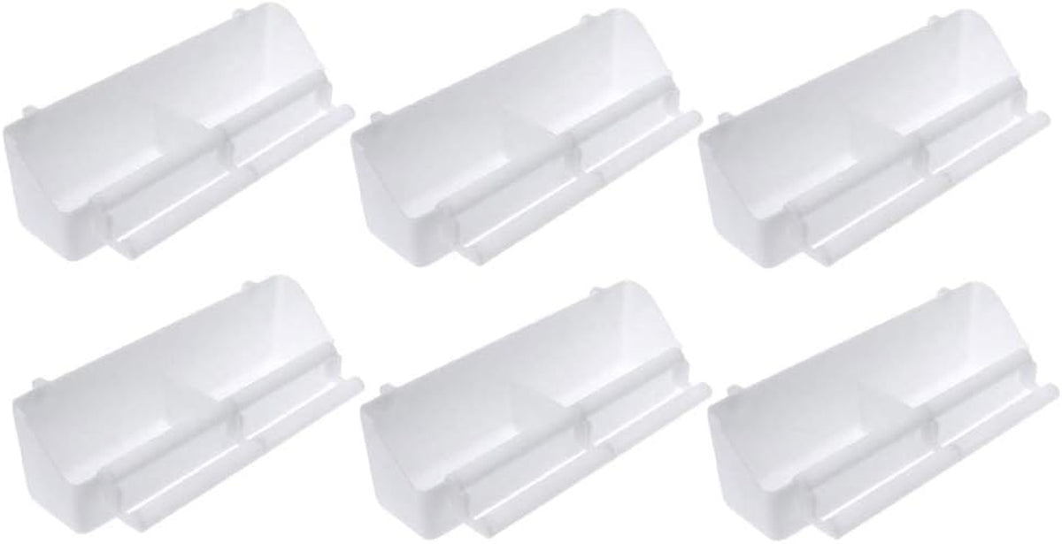 Bird Feeder for Cage : 6Pcs Hanging Bird Feeder Cups with Perch Plastic Parakeet Food Bowl for Parrots Cockatiel, 8.27X2.56X1.97 Inch
