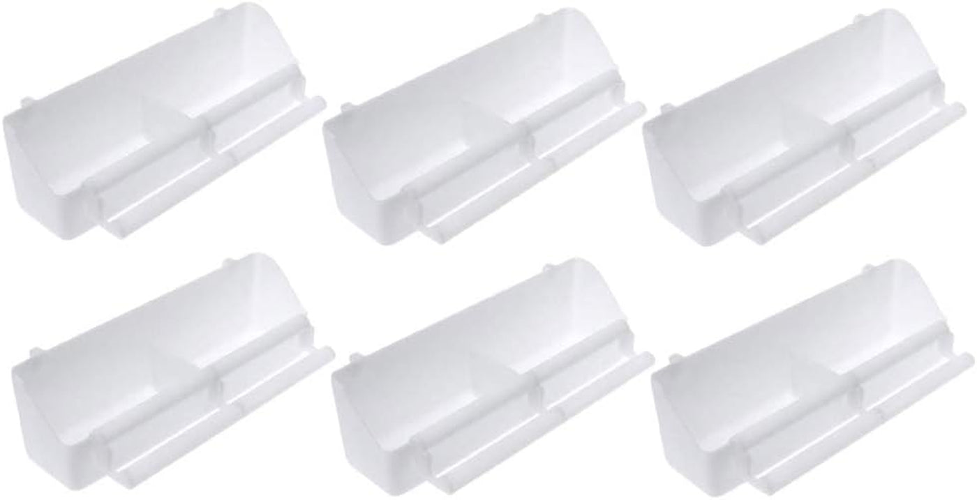 Bird Feeder for Cage : 6Pcs Hanging Bird Feeder Cups with Perch Plastic Parakeet Food Bowl for Parrots Cockatiel, 8.27X2.56X1.97 Inch