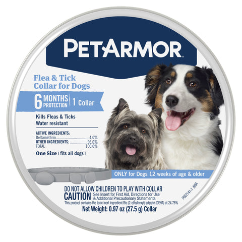Flea & Tick Collar for Dogs, One-Size-Fits-All Collar, 1 Count