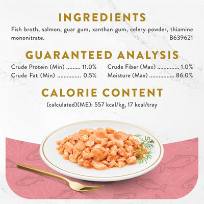 Purina  Appetizers Wet Cat Food, Steamed Alaskan Salmon, 1.1 Oz Trays (10 Pack)