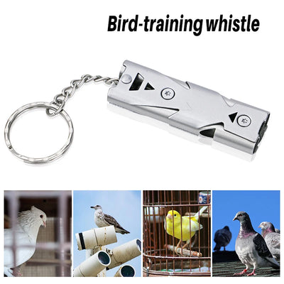 Birds Ultrasonic Training Whistle Stainless Steel Return to Nest Bird Training Tool for Parrot Pigeon