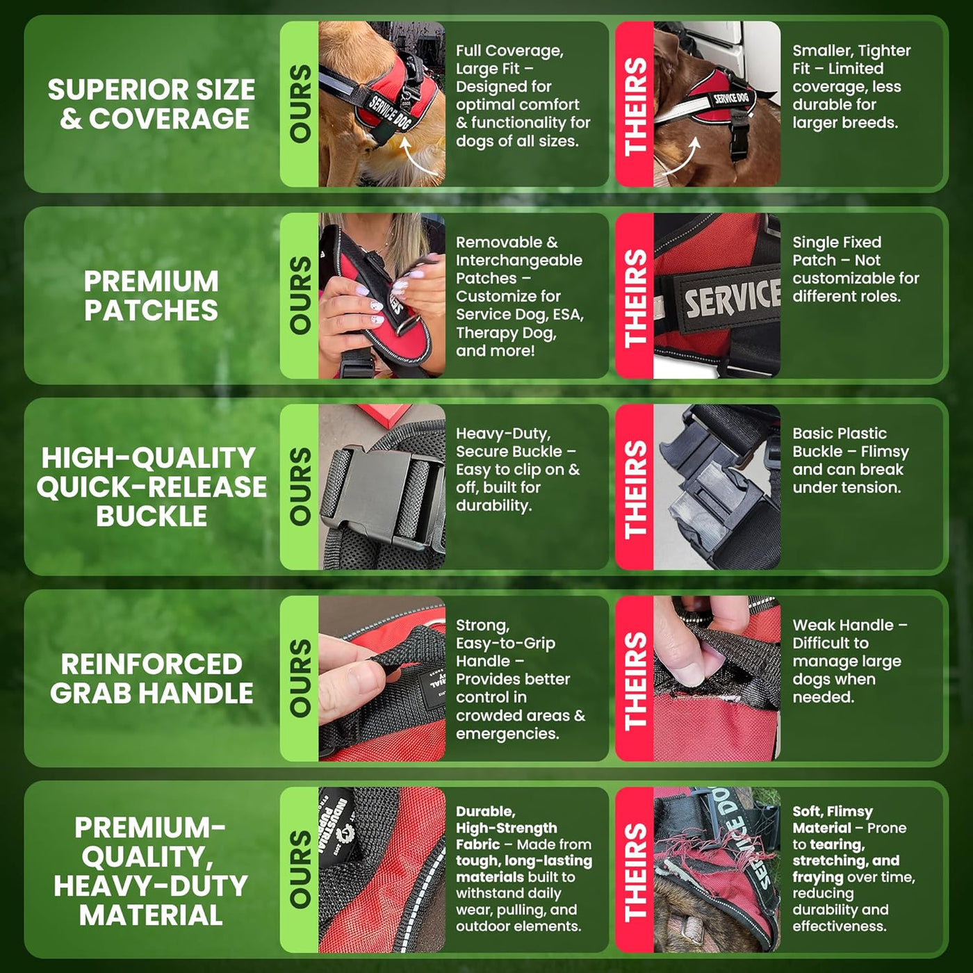 Emotional Support Vest Harness with Hook, Loop Straps and Handle, 2 Reflective Emotional Support Self-Adhesive Straps, Detachable, ESA Matching Leash Set, Dog Accessories, XXS, Red