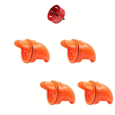 Automatic Gravity Chicken Feeder DIY Rainproof Poultry Feeder Port Reduce Spillage Food Farm Chicken Duck Food Hole Opener Tool