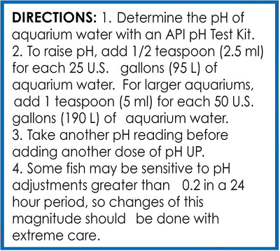 Ph up Freshwater Aquarium Water Ph Raising Solution 16-Ounce Bottle