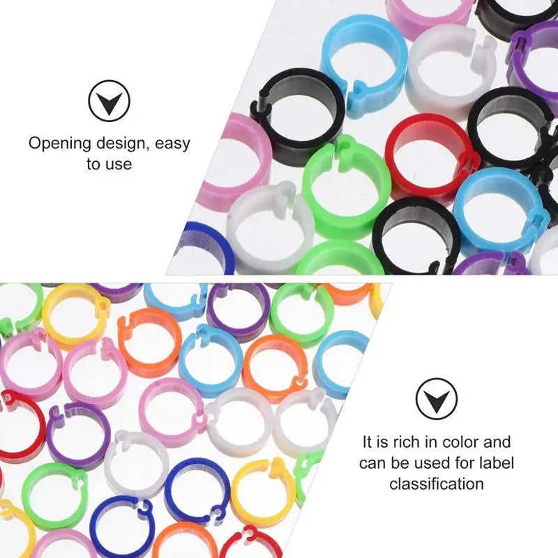 25/100P Chicken Foot Rings Adjustable Poultry Leg Digital Label Buckles Rings 6 Colors Plastic Chick Duck Goose Farm Equipment