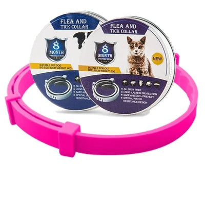 New Cat Dog Collar anti Flea Ticks Mosquitoes Outdoor Adjustable Pet Collars 8 Months Long-Term Protection Puppy Pet Accessories