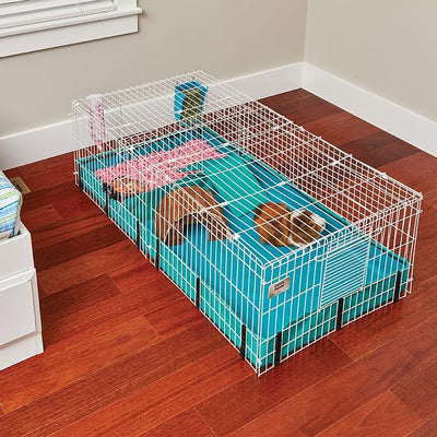 Mid West Homes for Pets Guinea Habitat plus Guinea Pig Cage by Midwest W/Top Panel, 47L X 24W X 14H Inches