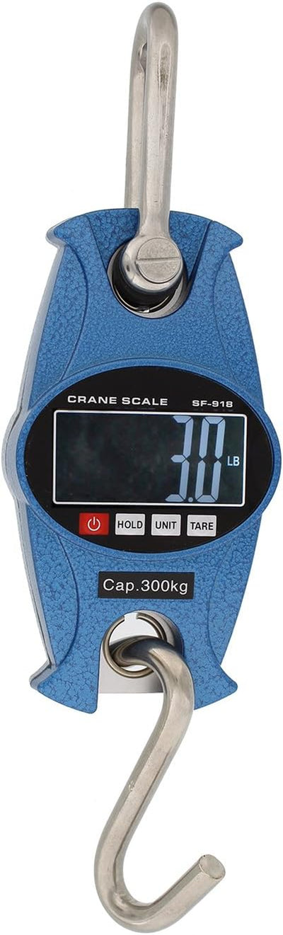 Crane Scale Digital Industrial Heavy Duty Hanging Scale, Blue Case Weight Scale Hook Lift Farms, Fish, Deer