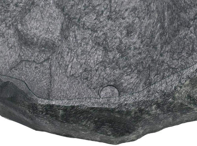 Reptile Bowl, Resin Rock Reptile Food and Water Feeder Pet Aquarium Ornament Terrarium Dish Plate for Tortoise Lizard Iguana(Dark Green S)