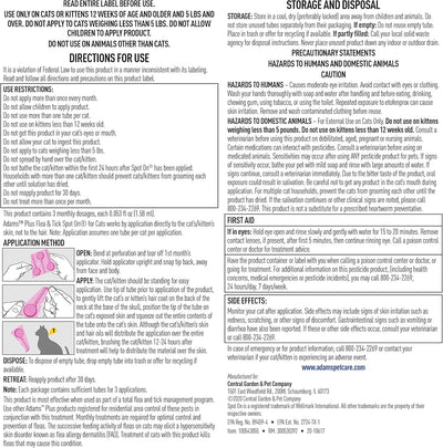 Plus Flea & Tick Spot on for Cats 5 Lbs and Over