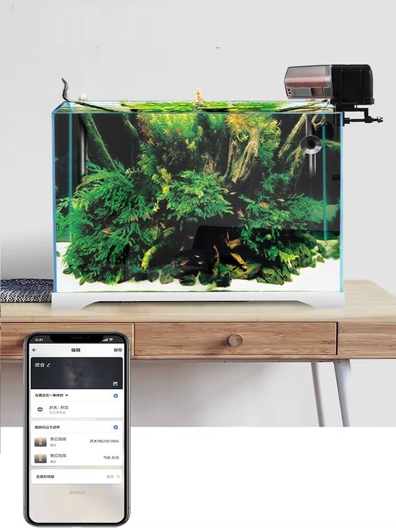 Ilonda Wifi Fish Feeder Organ Smart Control Aquarium Tank Automatic Feeding Device Timing Fishing Equipment Accessories Carp