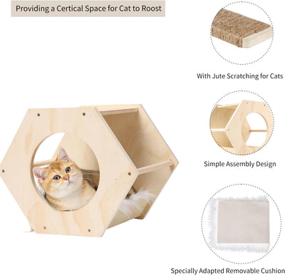 Cat Wall Shelves, Cat Shelves for Wall, Cat Wall Furniture, Cat Shelf with 3 Ste