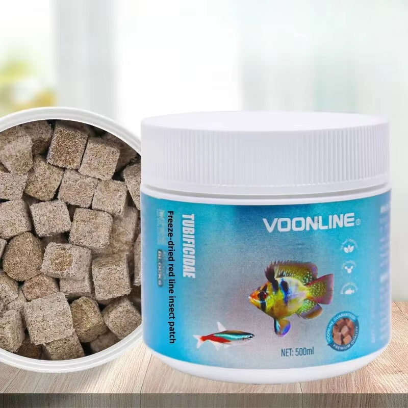 Freeze Dried Tubifex Worms Red Thread Worm Patch Food for Tropical Fish and Amphibians