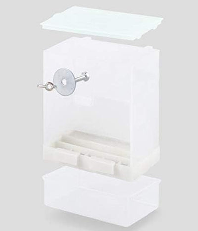 Parrot Automatic Feeder,No-Mess Bird Feeder,Cage Accessories for Budgerigar Canary Cockatiel Finch Parakeet Seed Food Container by  (Screw-Fixed Bird Feeders)