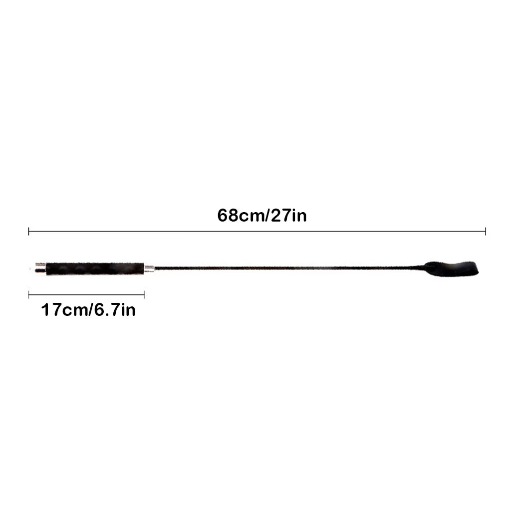Riding Crop Durable Equestrian Training PU Leather Portable Pointer Lightweight Non-Slippery with Handle Horse Whip Racing