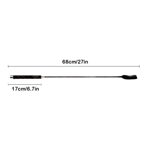 Riding Crop Durable Equestrian Training PU Leather Portable Pointer Lightweight Non-Slippery with Handle Horse Whip Racing