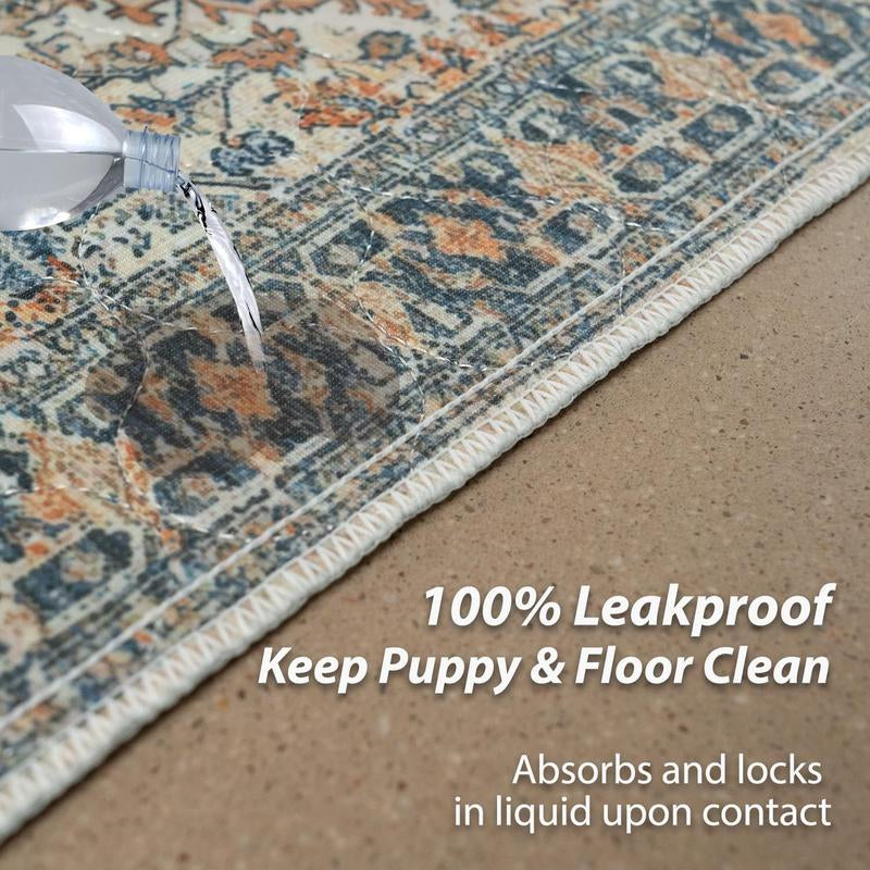 Nunubaby Washable Pee Pads for Dogs,Stylish,Super Absorbent,Non-Slip and Leak-Proof Pee Pads.Reusable Potty Pads for Dogs for Crates,Couch,Floors,Whelping Pads Litter Mat Pet Supplies,Feeding Mat Puppy Liner