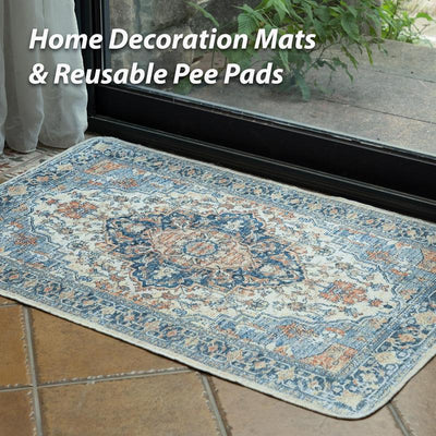 Nunubaby Washable Pee Pads for Dogs,Stylish,Super Absorbent,Non-Slip and Leak-Proof Pee Pads.Reusable Potty Pads for Dogs for Crates,Couch,Floors,Whelping Pads Litter Mat Pet Supplies,Feeding Mat Puppy Liner