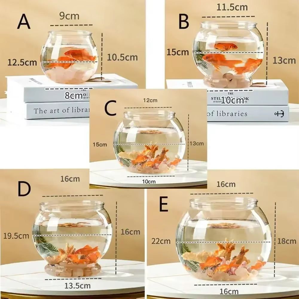Fish Bowl Small Aquariums for Small Ornamental Fish and Reptiles High Transparency Glass Good View Aquarium Tank Fish Tank