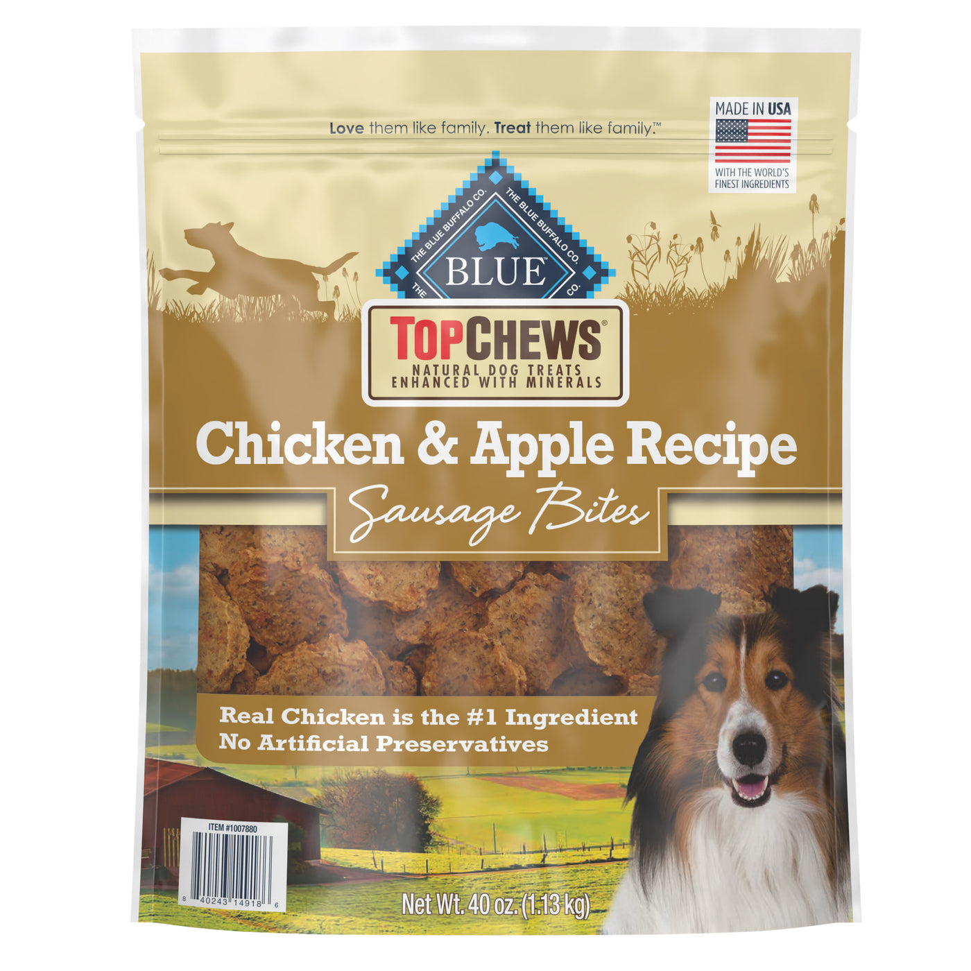 Top Chews Chicken & Apple Recipe 100% Natural Dog Treats