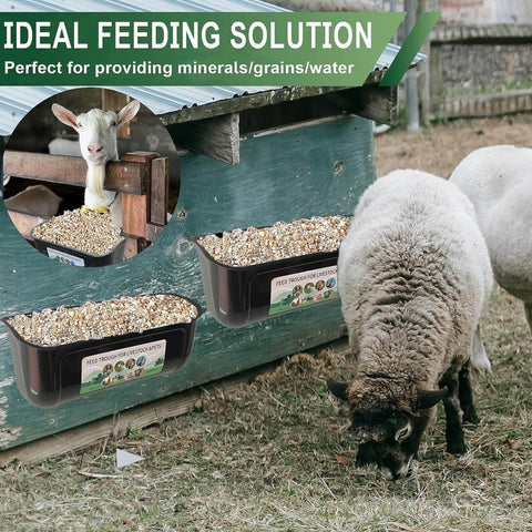 Chicken Feeder Hanging or Screw in Fence Feeder Chicken Feeder, 11.73" X 5.12" X 4.92"