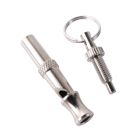 1 Pc Farm Dog Whistle Pet Training Whistle with Keychain Adjustable Whistle Stop Barking Dog Training Control Deterrence Whistle