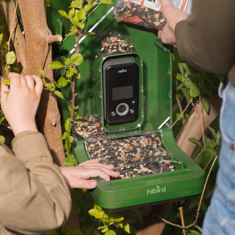 Hibird 4K HD Smart Bird Feeder with Camera, 2.4G/5G Dual Wifi Wireless Outdoor, Auto Higher Resolution Bird Video Capture, AI Identify 10000+ Species, 1080P Live Function for Everyone