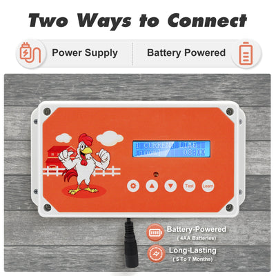 Upgrade Automatic Chicken Coop Door with 2/4 Pulleys + Spare Rope Chicken Door Chicken Toys for Chickens Household Chicken Cage